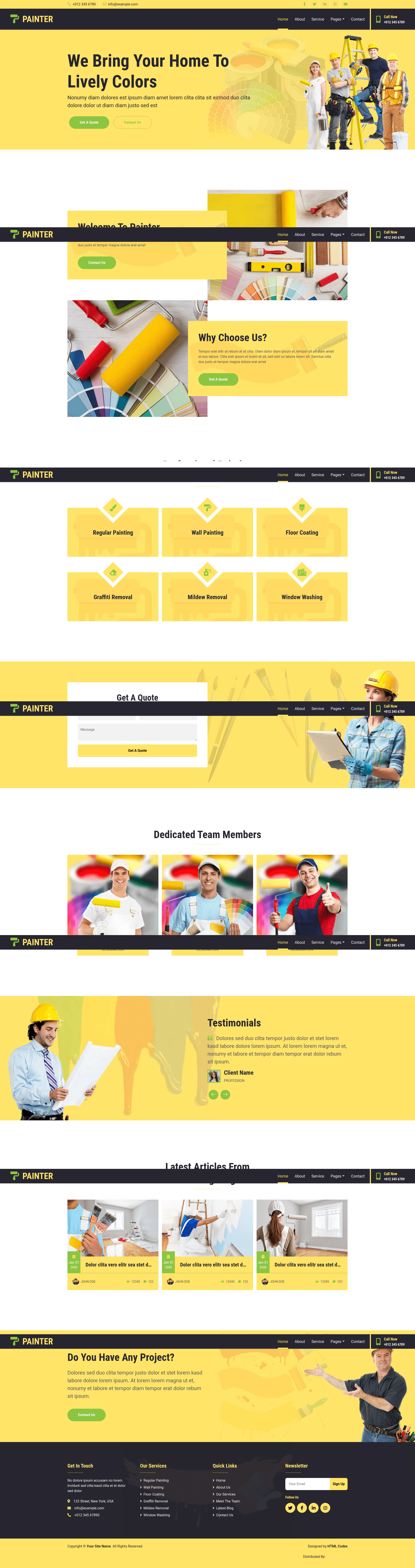 screenshot of PAINTER on template0.com