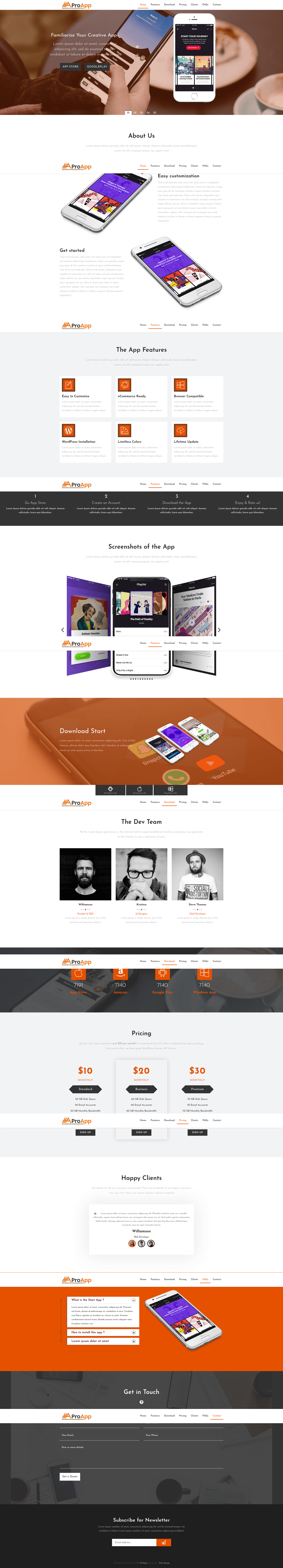 screenshot of ProApp on template0.com