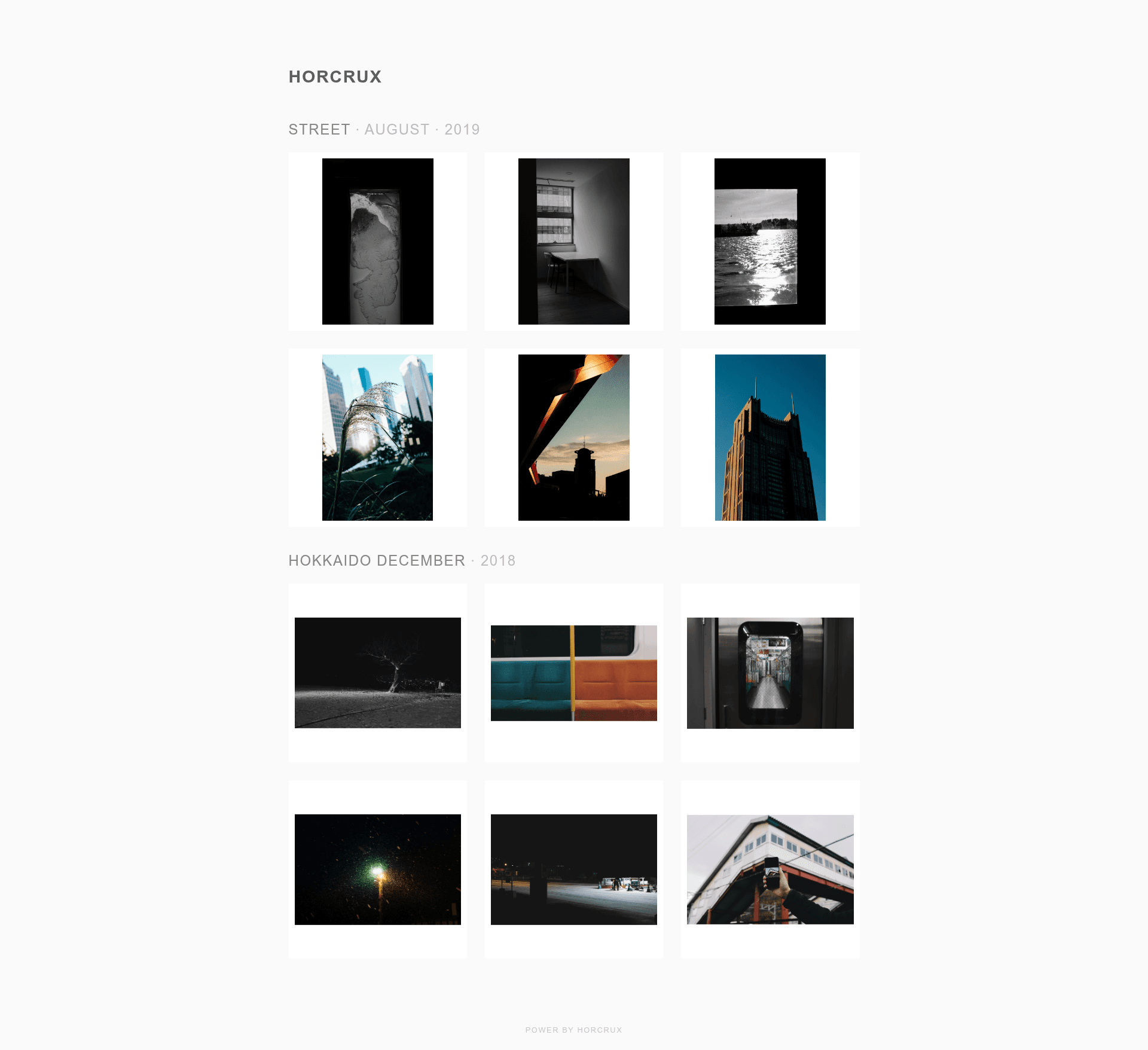 screenshot of Horcrux on template0.com