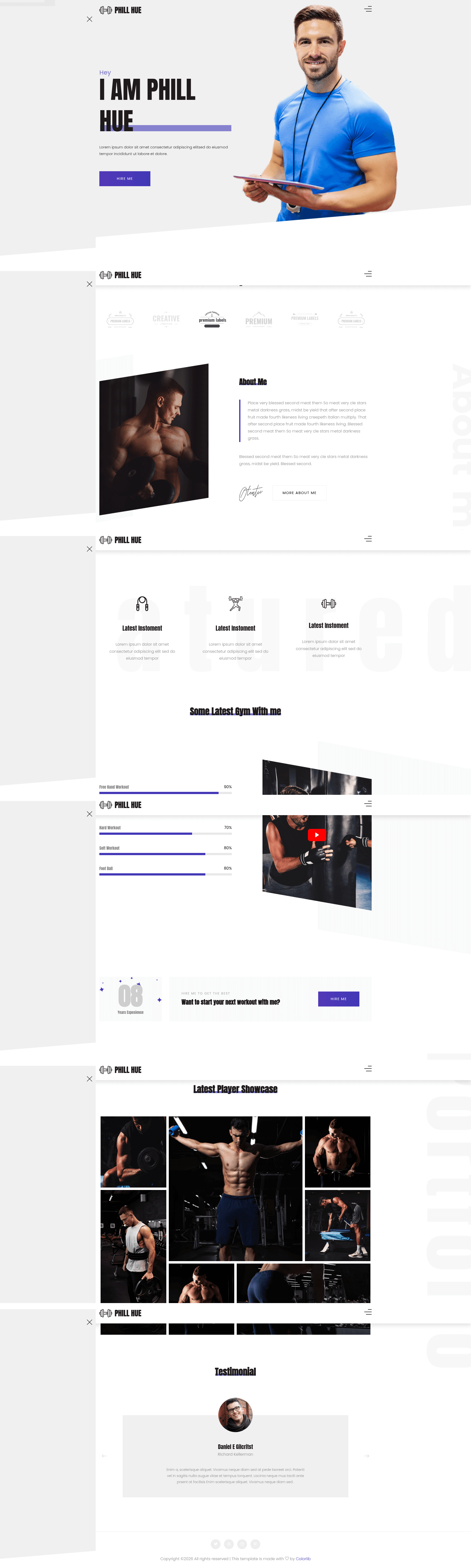screenshot of FitnessTrainer on template0.com