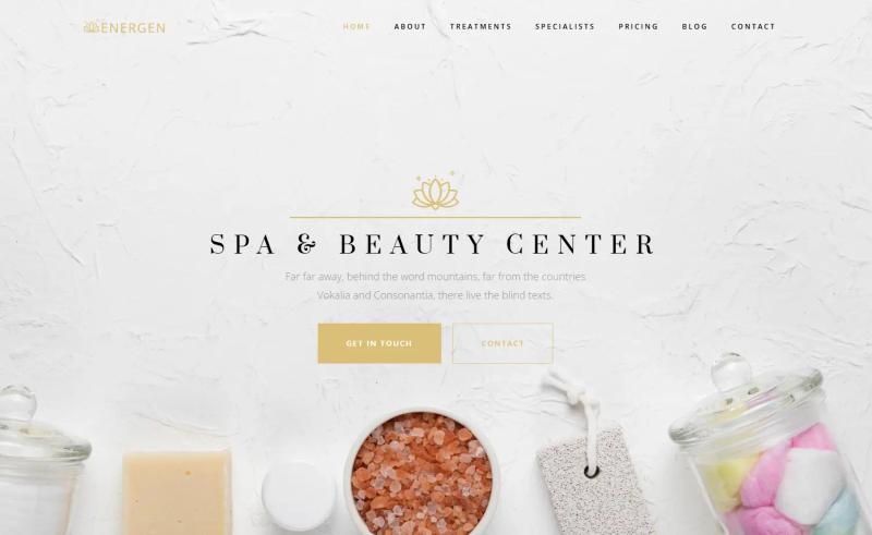 Image for Energen - Free Bootstrap 4 HTML5 Beauty Salon Website Template on template0.com