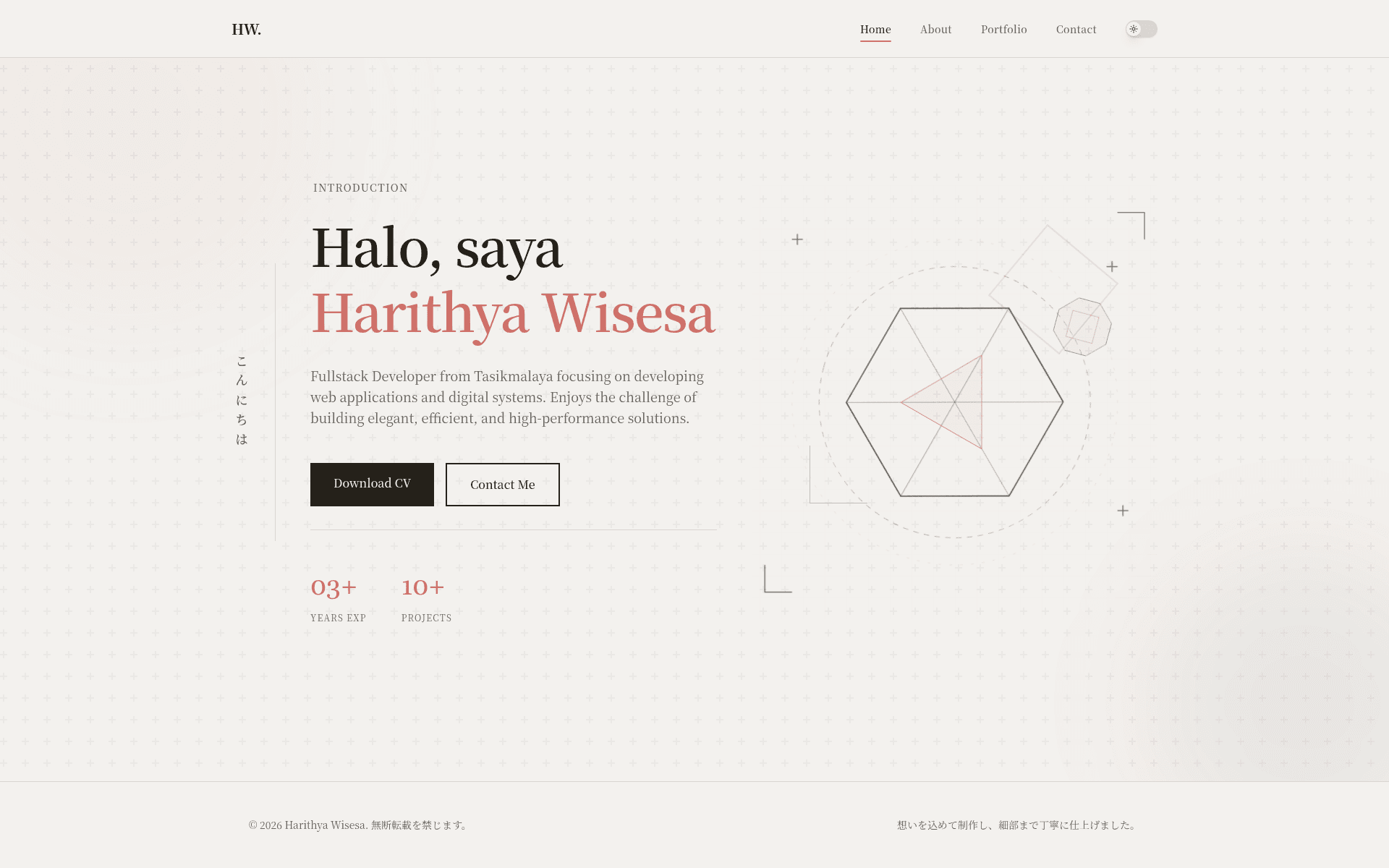 screenshot of Portfolio V2 on template0.com