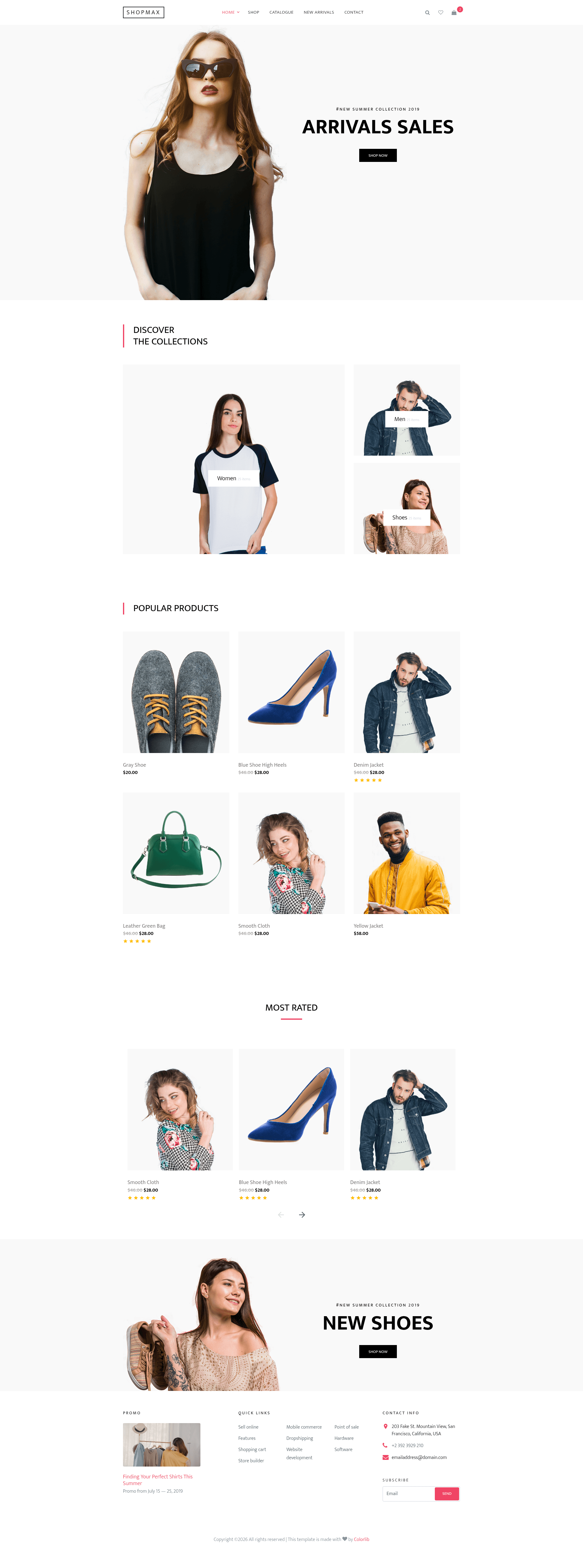 screenshot of Shopmax on template0.com