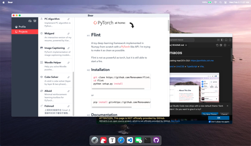 Image for Playground Macos(portoflio react template) on template0.com