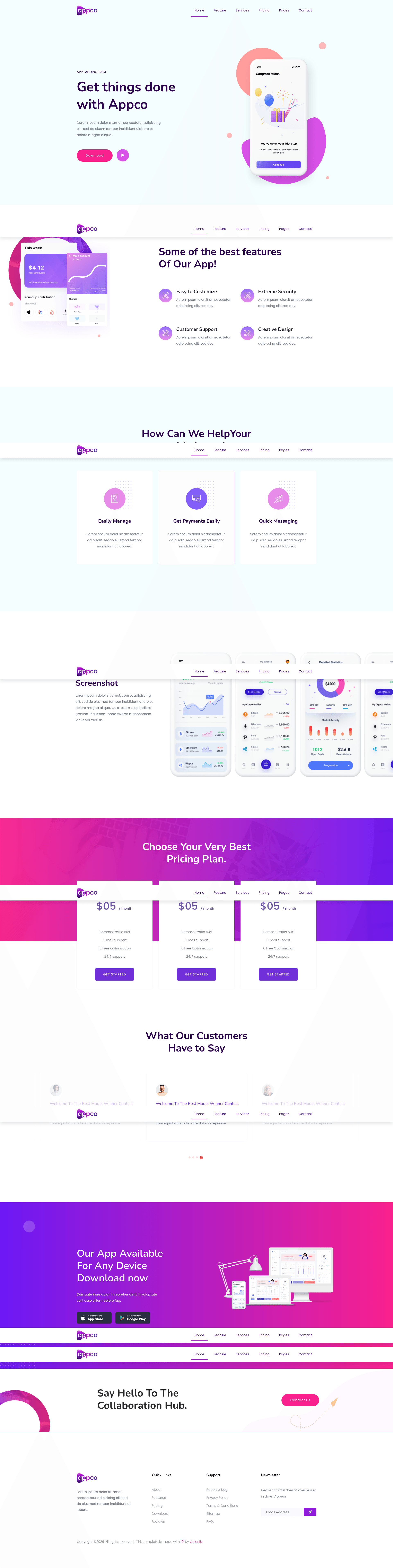 screenshot of Appco on template0.com
