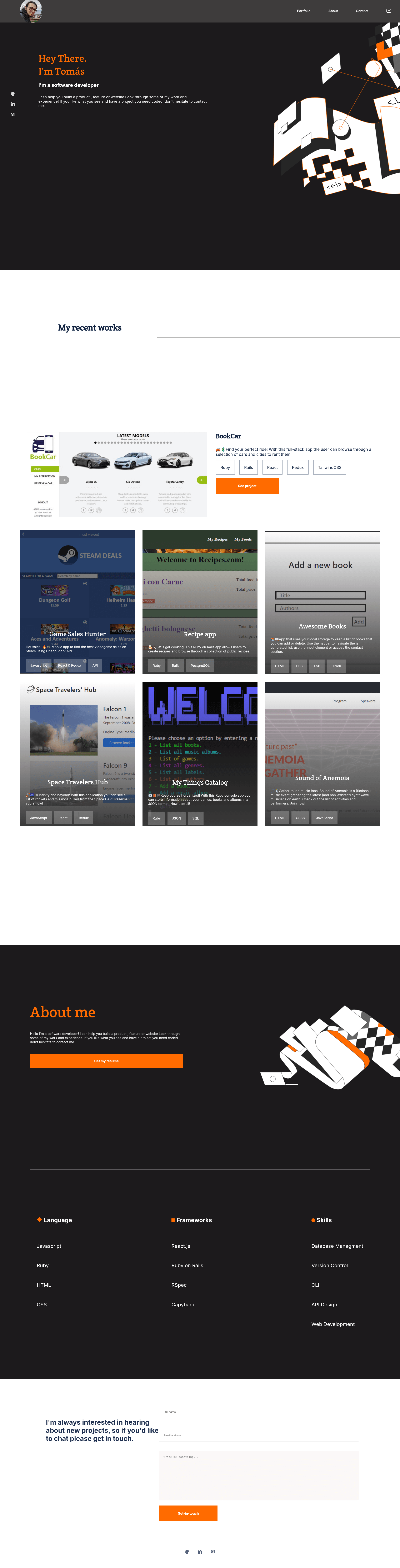 screenshot of Portfolio: Mobile First on template0.com