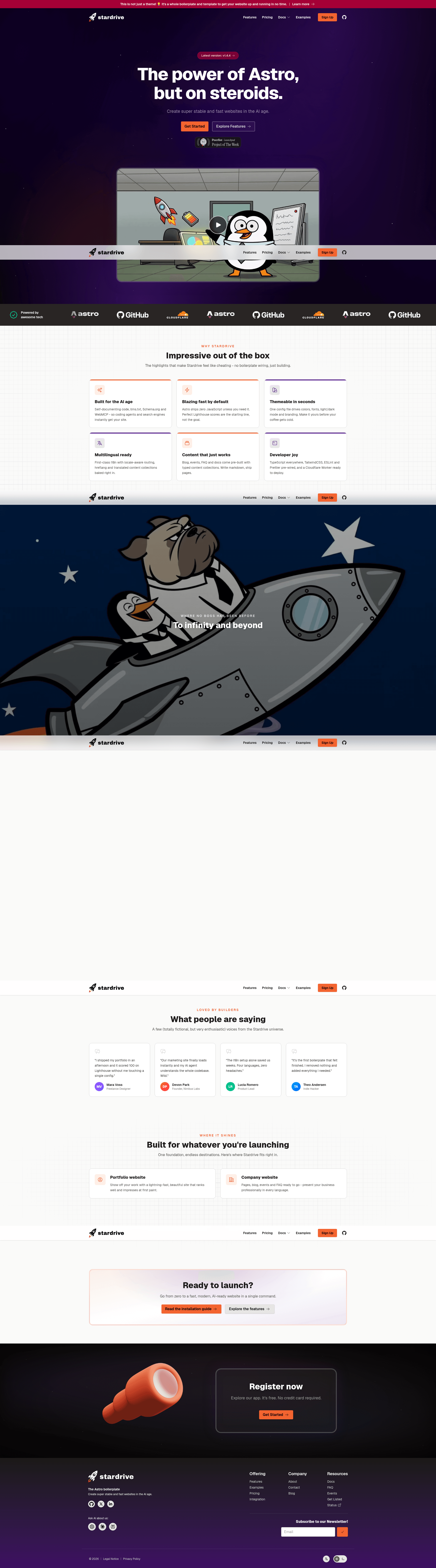 screenshot of Stardrive on template0.com