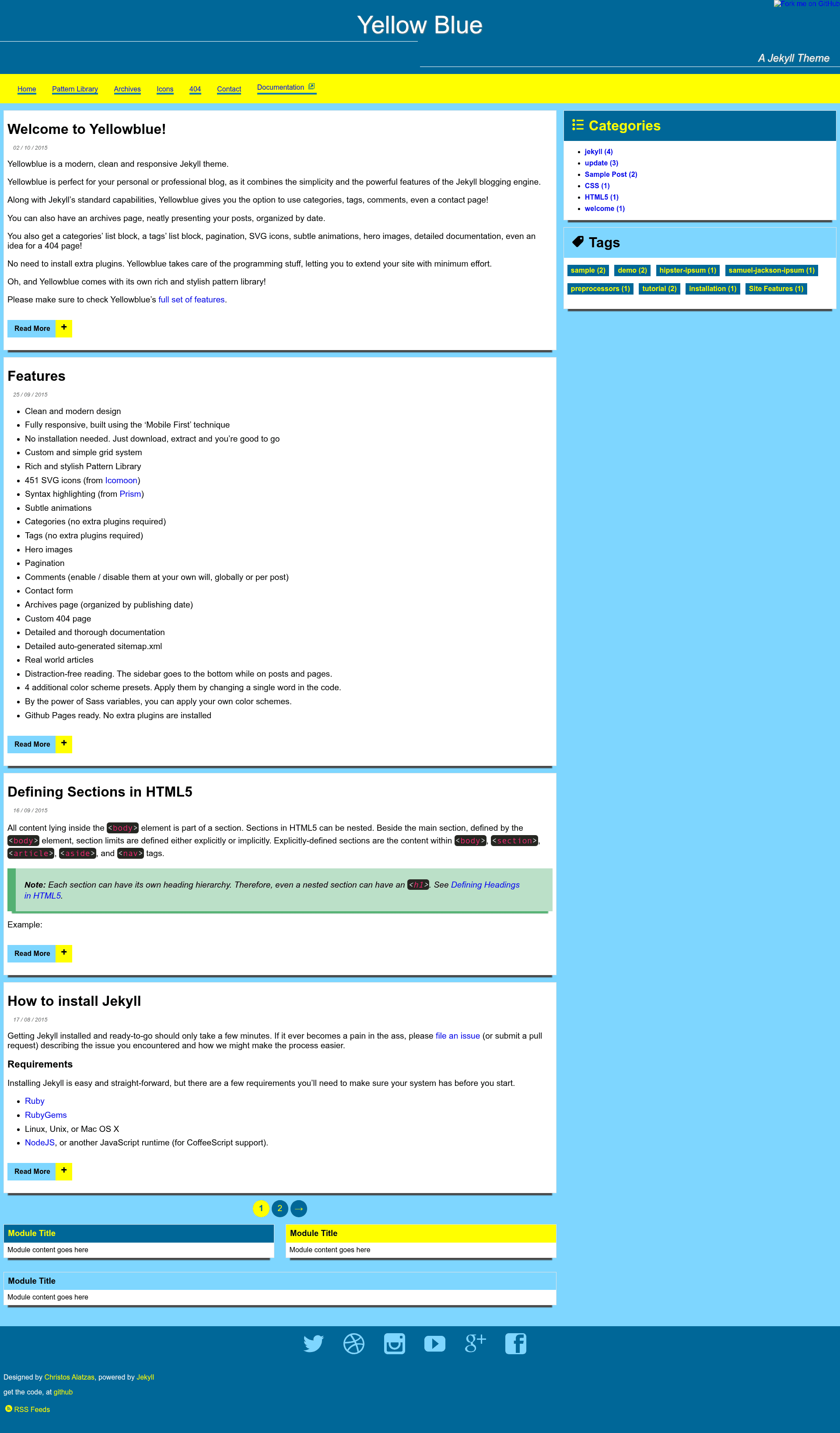 screenshot of Yellowblue on template0.com