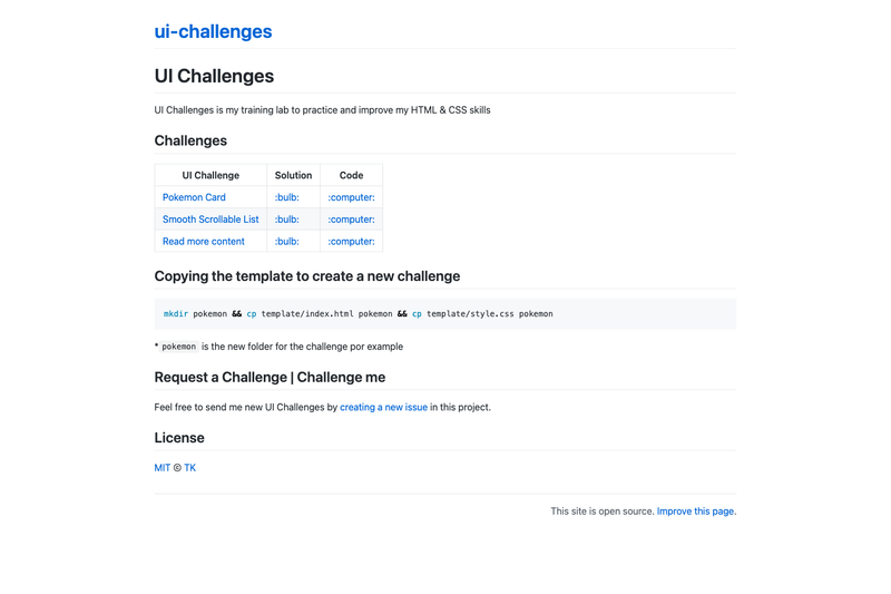 Image for UI Challenges on template0.com