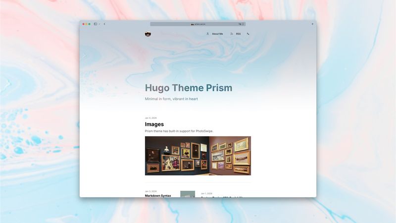 Image for Hugo Theme Prism on template0.com Image for Hugo Theme Prism on template0.com