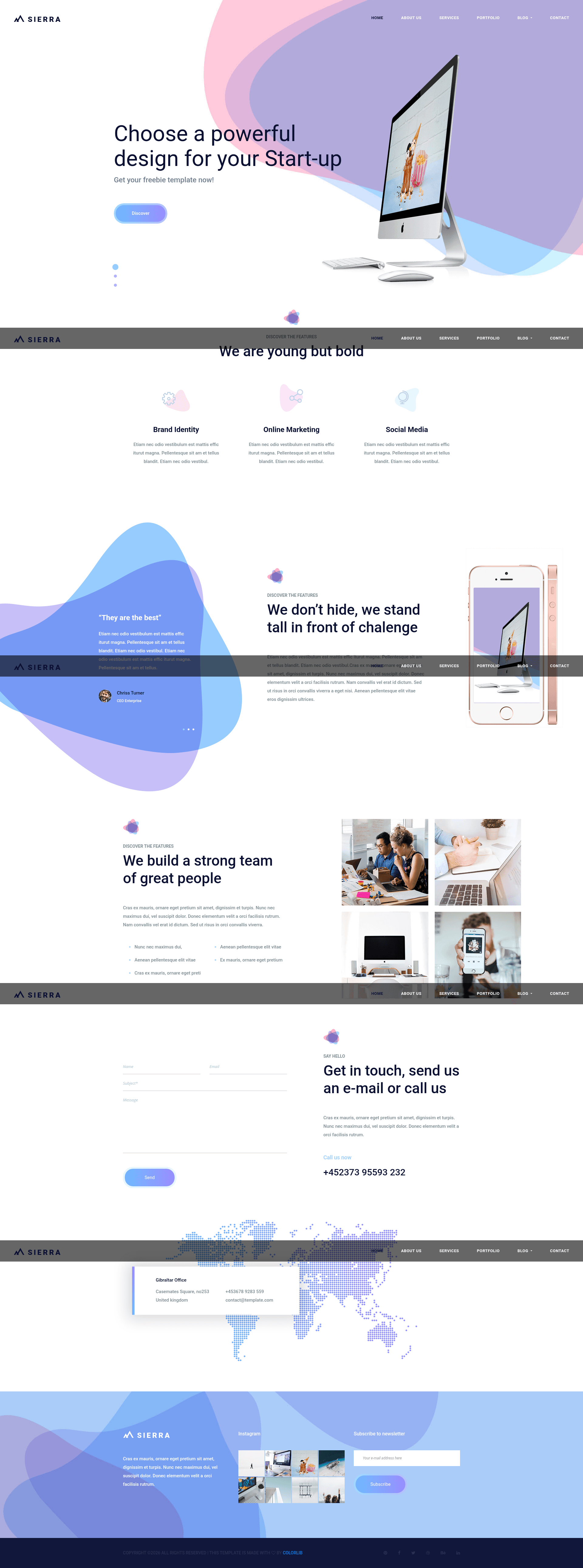 screenshot of Sierra on template0.com