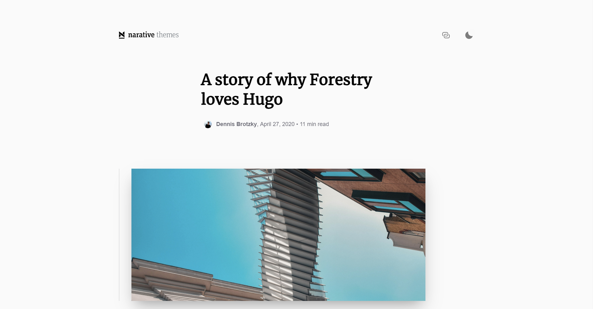 Image for Hugo Novela Forestry(blog hugo template) on template0.com