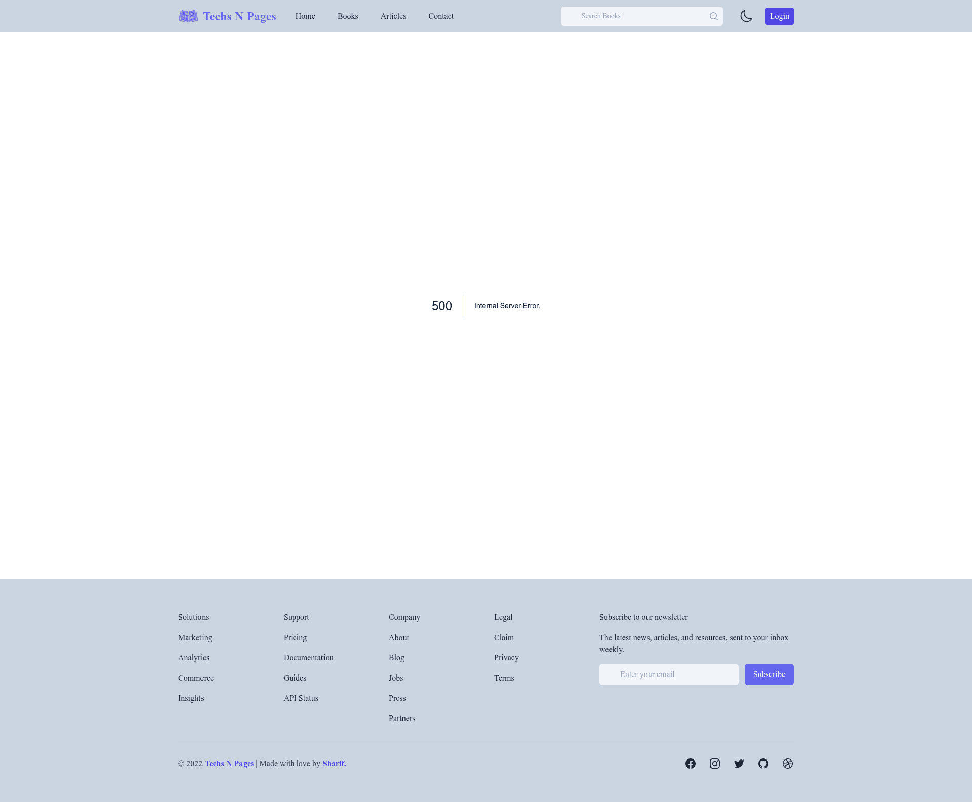 screenshot of Techs N Pages on template0.com