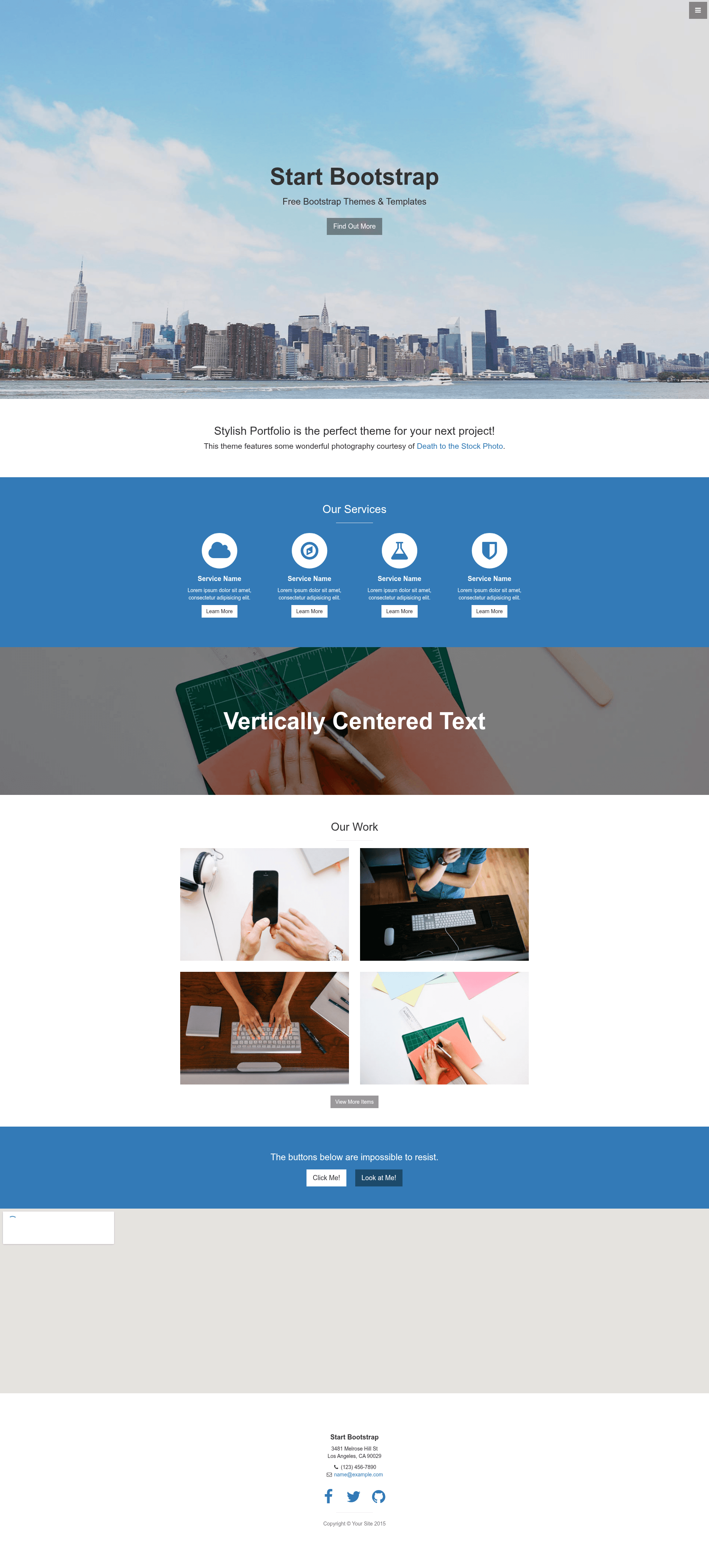 screenshot of Stylish Portfolio on template0.com
