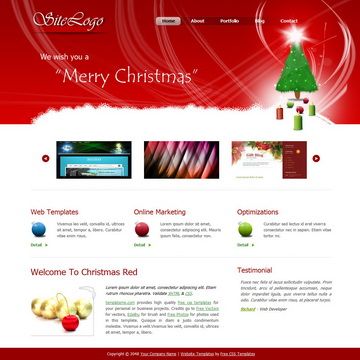 Image for Christmas Red Template on template0.com Image for Christmas Red Template on template0.com