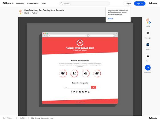 Image for YAX-Coming-soon-Jekyll-Template on template0.com