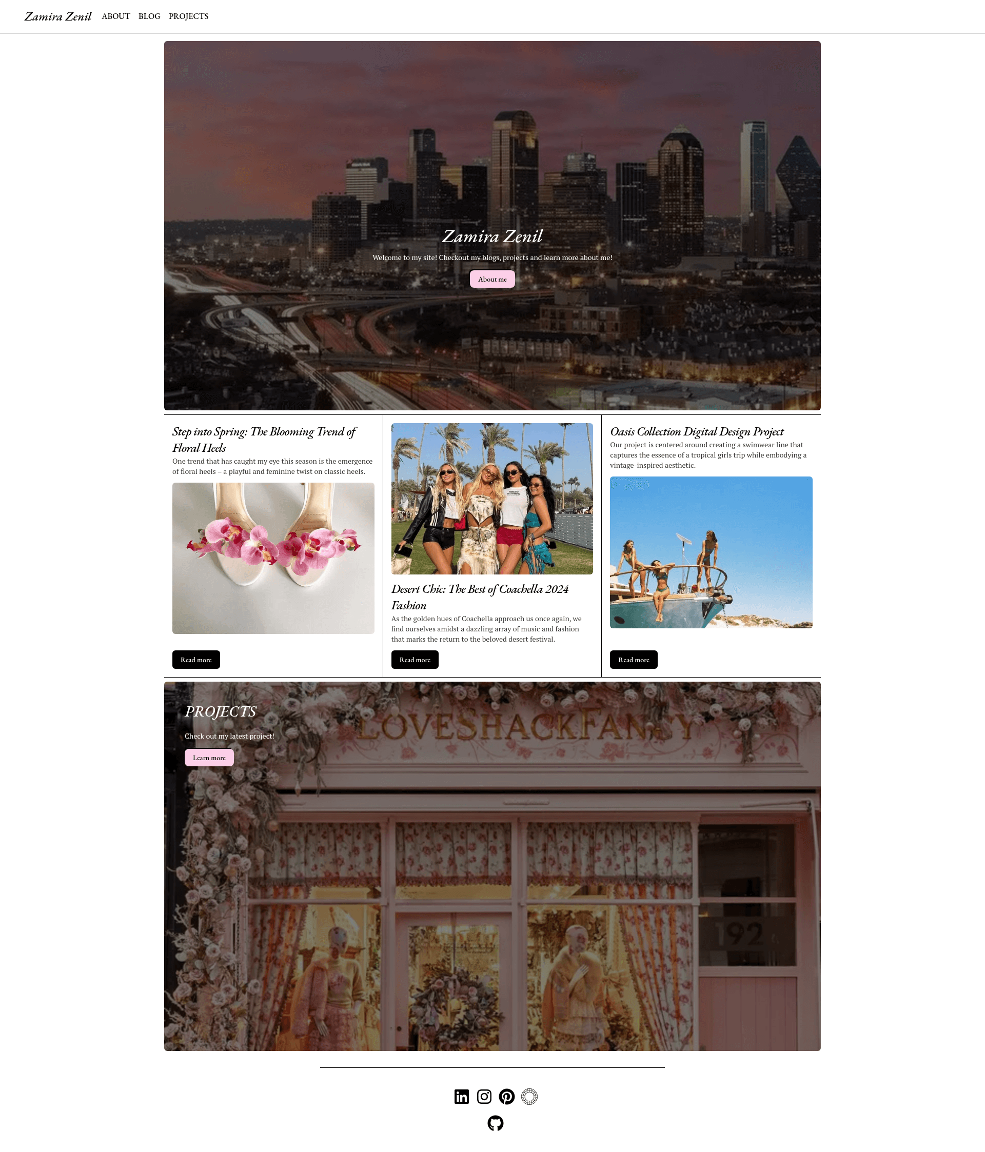 screenshot of Portfolio / Blog on template0.com