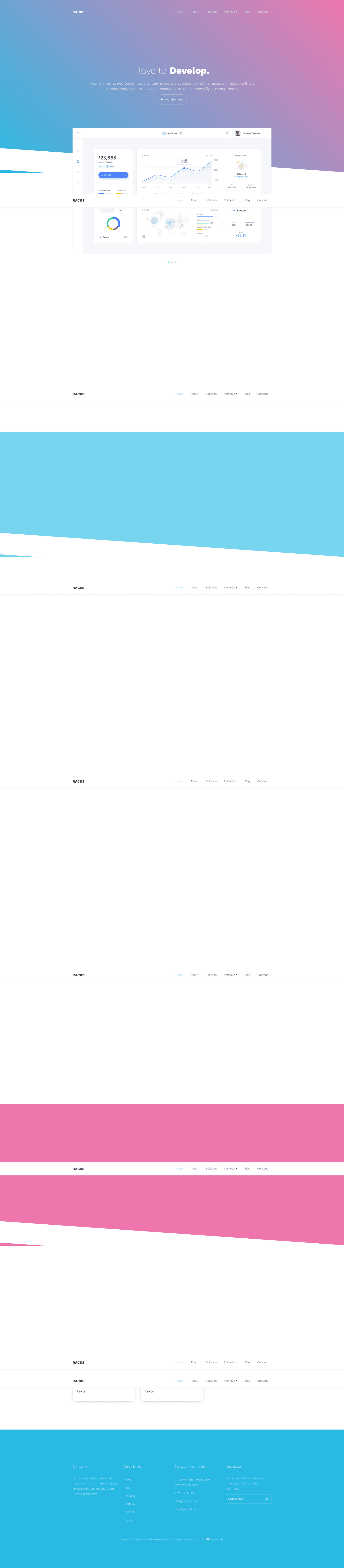 screenshot of Racks on template0.com