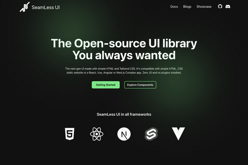 Image for SeamLess UI on template0.com