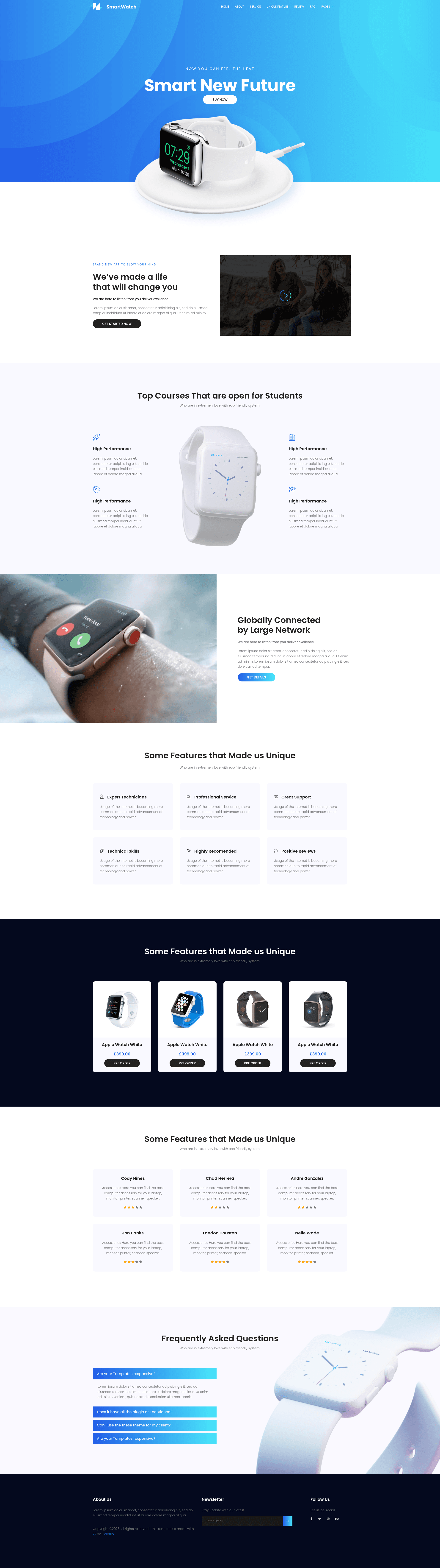 screenshot of Watch – Free HTML5 eCommerce Template on template0.com