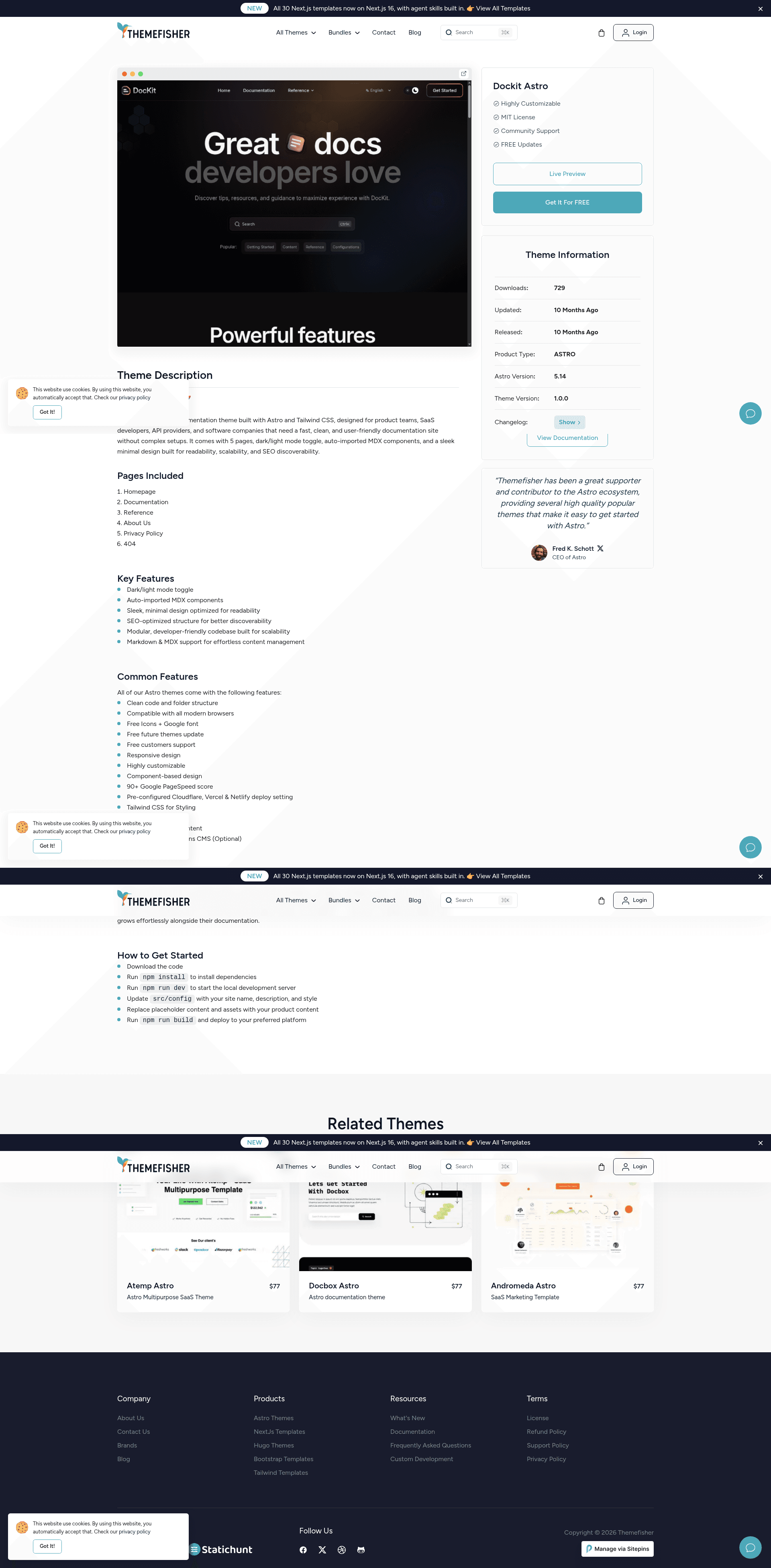 screenshot of DocKit on template0.com