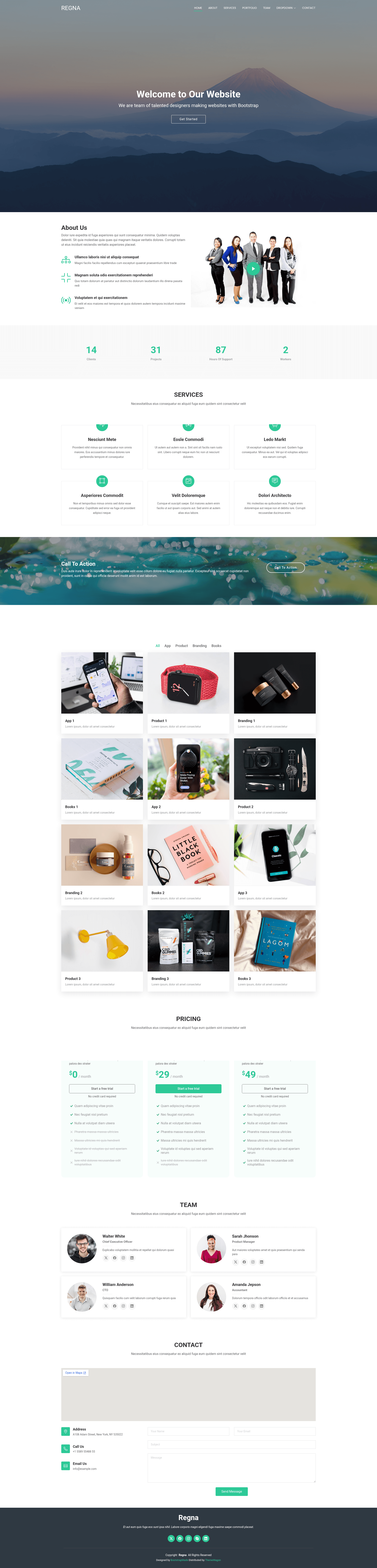 screenshot of Regna on template0.com