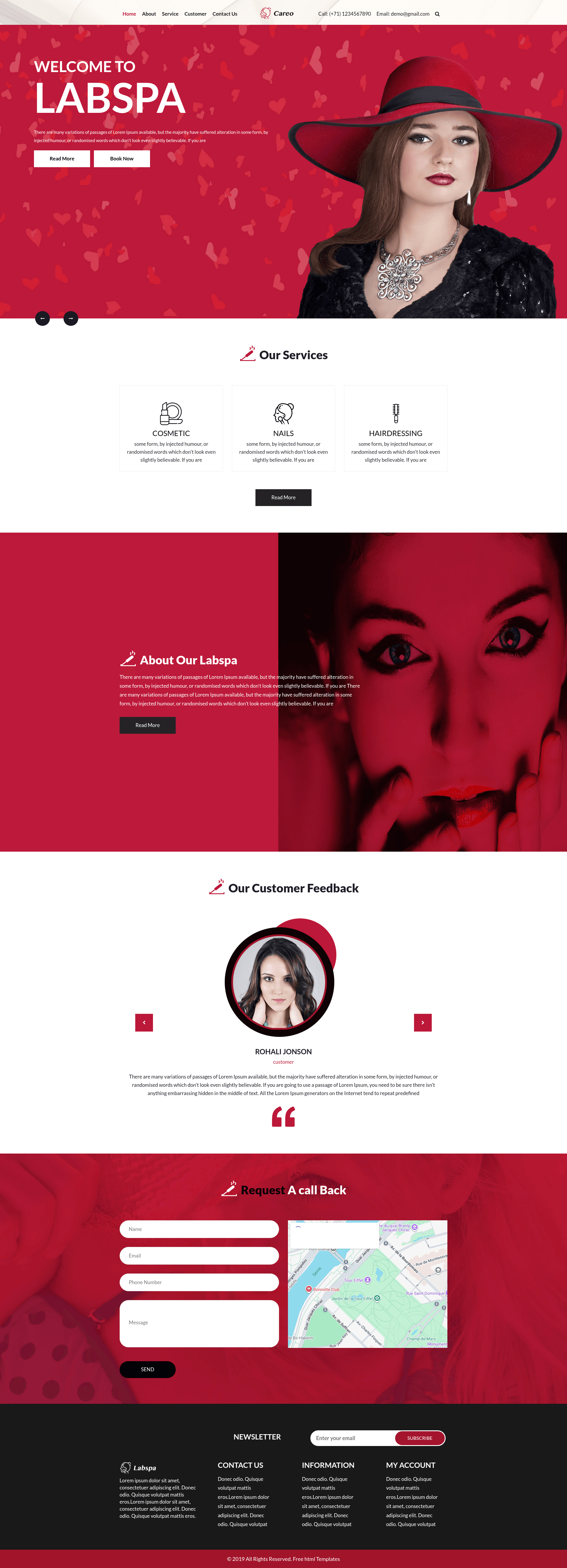 screenshot of Careo on template0.com