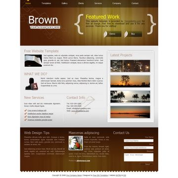 Image for Brown Template on template0.com Image for Brown Template on template0.com