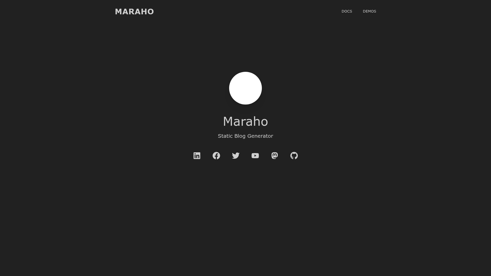 screenshot of Maraho on template0.com