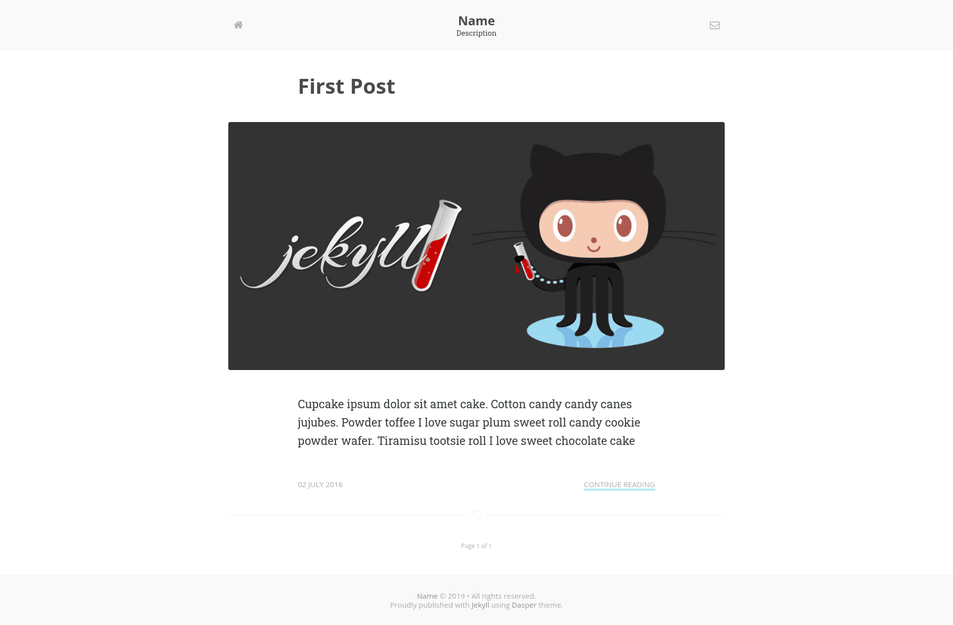 screenshot of Dasper on template0.com