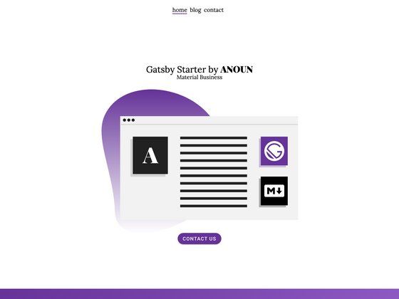 Image for Gatsby Material Business Markdown on template0.com Image for Gatsby Material Business Markdown on template0.com