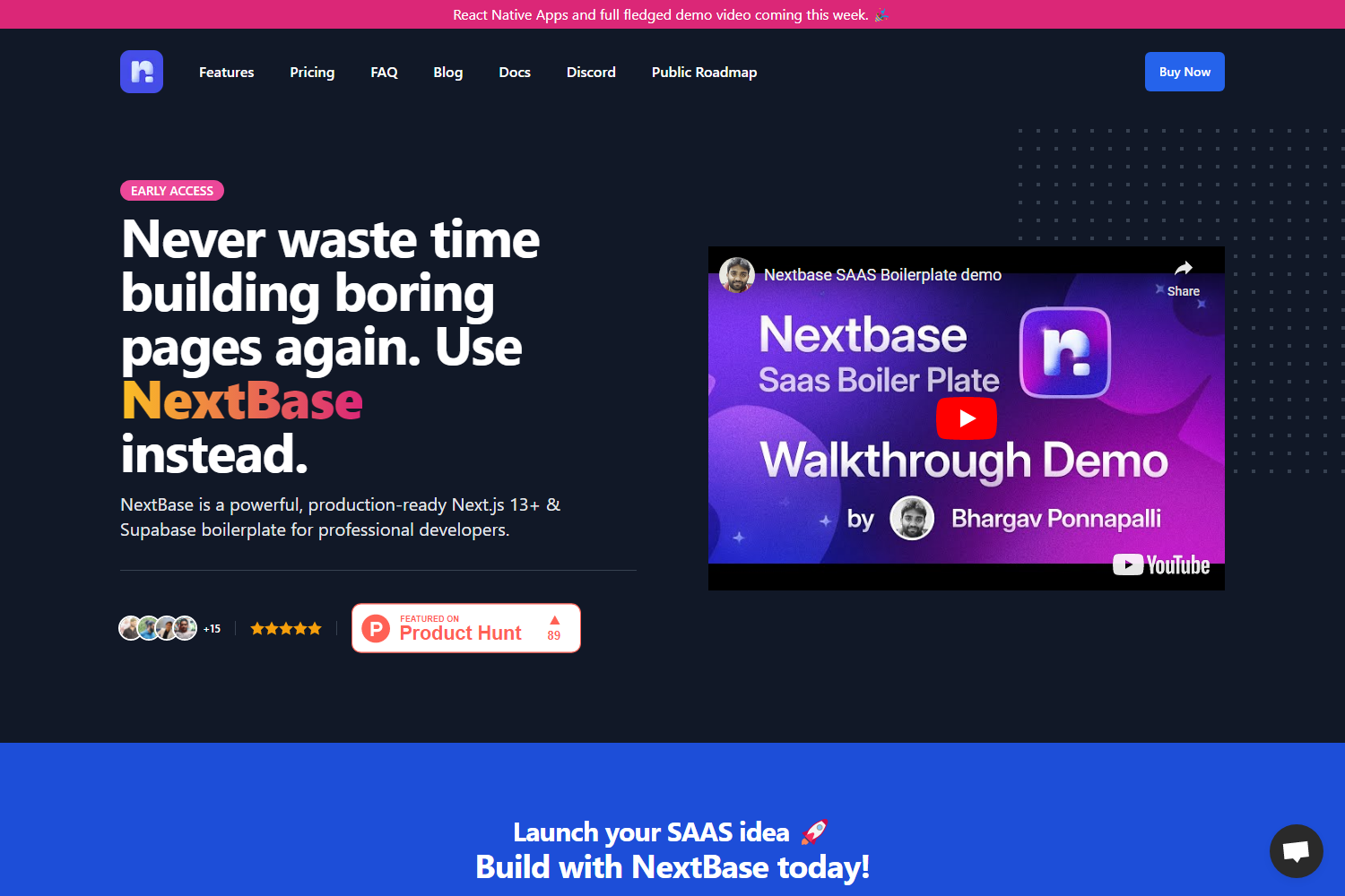 NextBase Starter preview