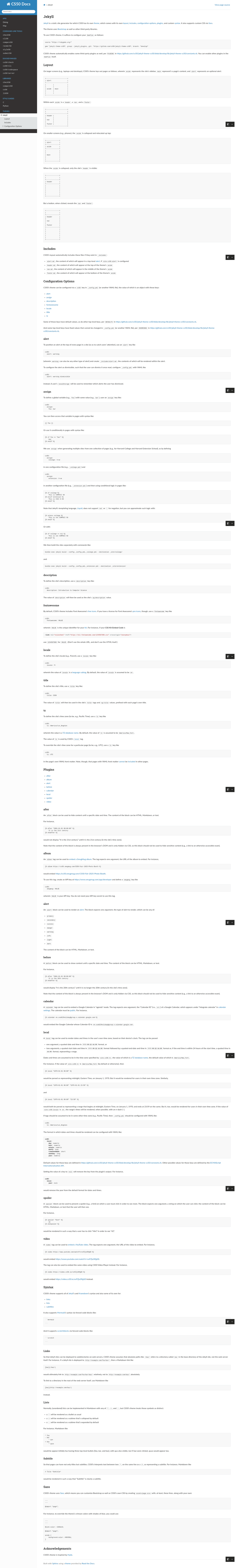screenshot of Jekyll Theme CS50 on template0.com