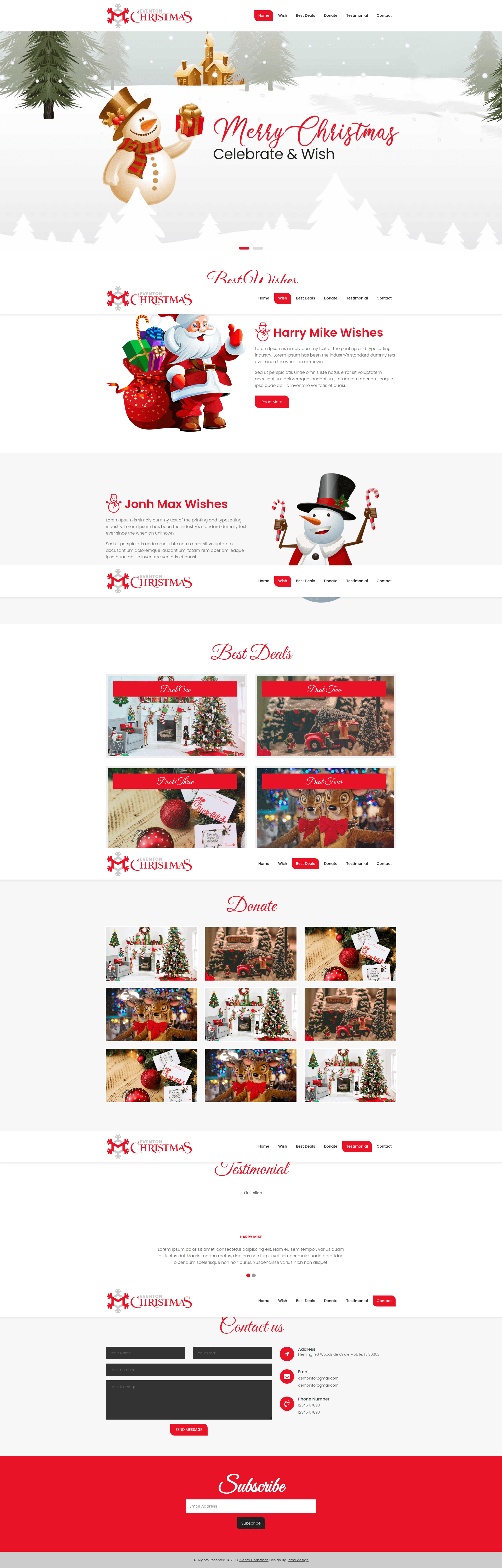 screenshot of Eventon Christmas on template0.com