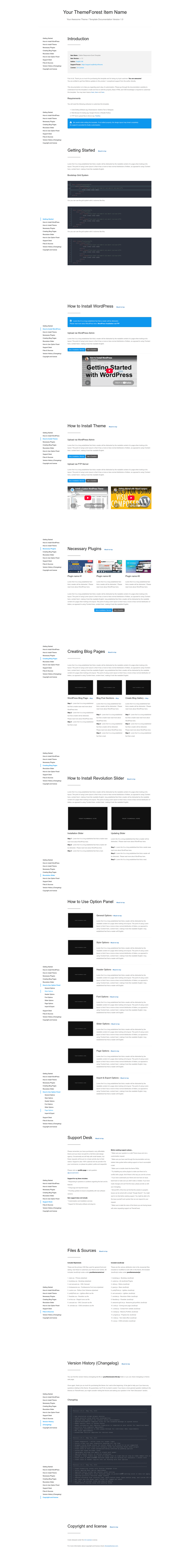 screenshot of Documentation HTML Template on template0.com