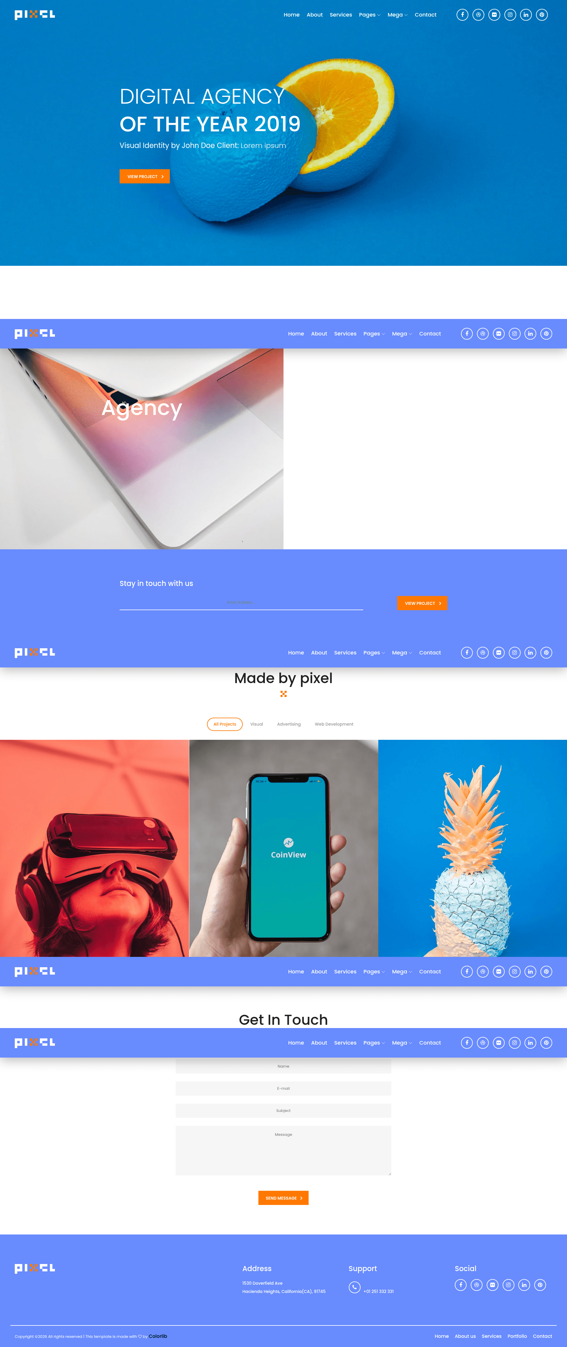 screenshot of Pixel on template0.com