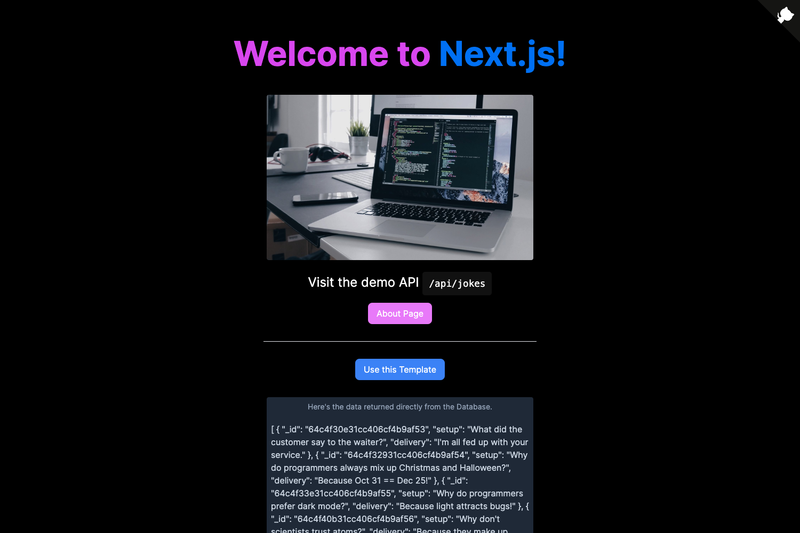 Image for Fullstack Next Template on template0.com
