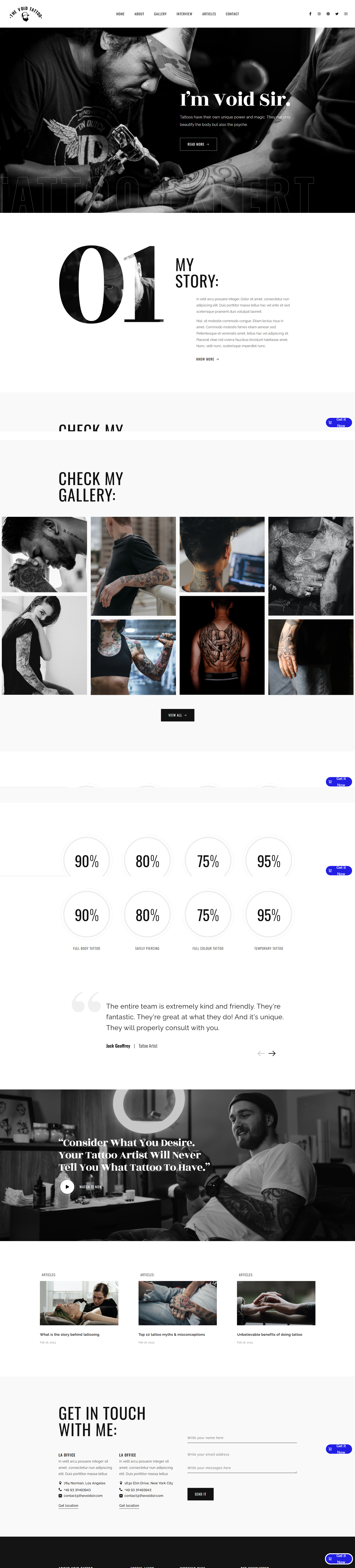 Image for Void Tattoo(services html template) on template0.com