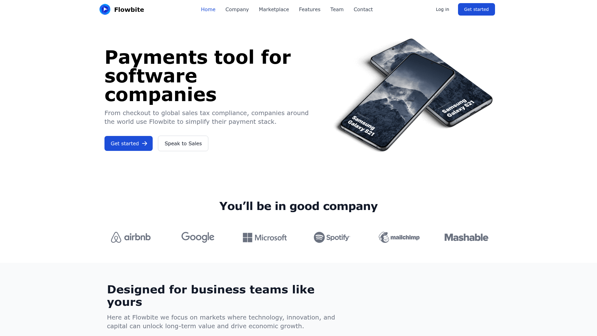 Tailwind CSS Landing Page preview