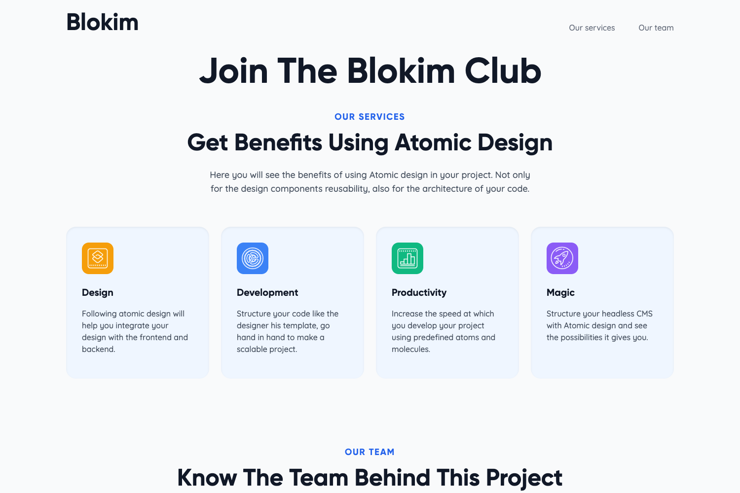 Atomic Design Storyblok preview