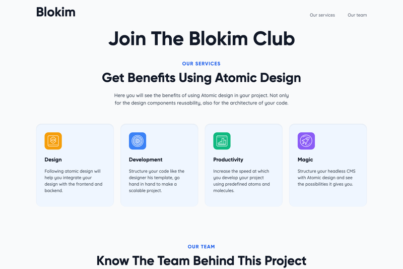 Image for Atomic Design Storyblok on template0.com Image for Atomic Design Storyblok on template0.com