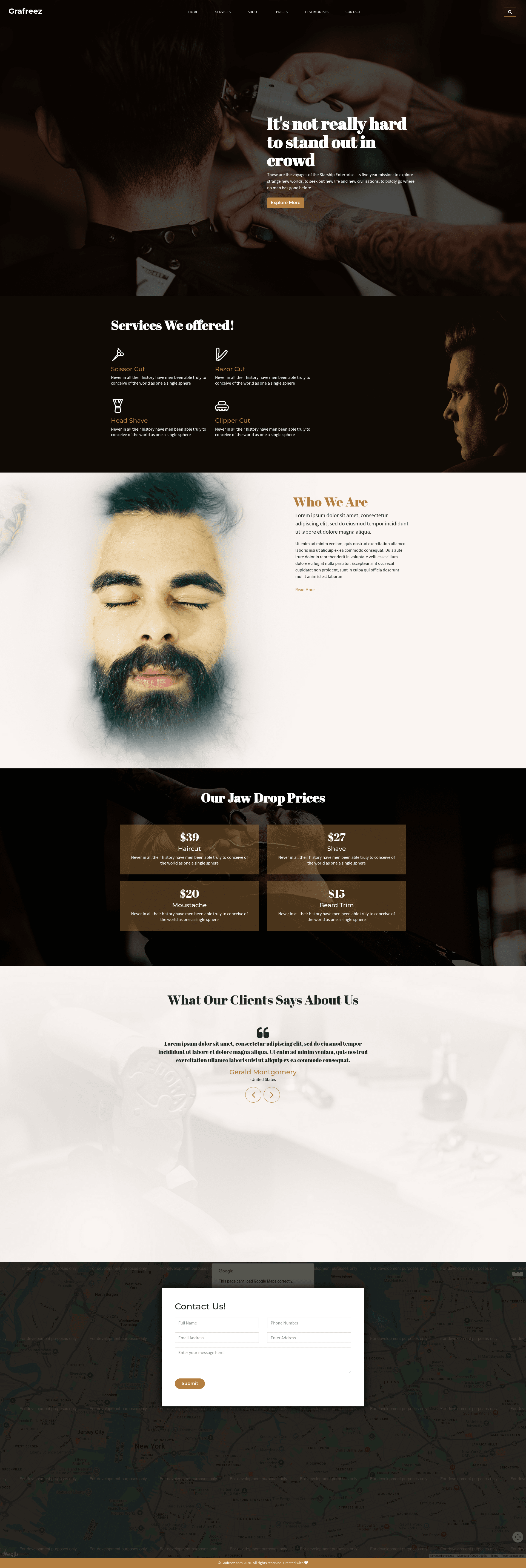 screenshot of Razor on template0.com
