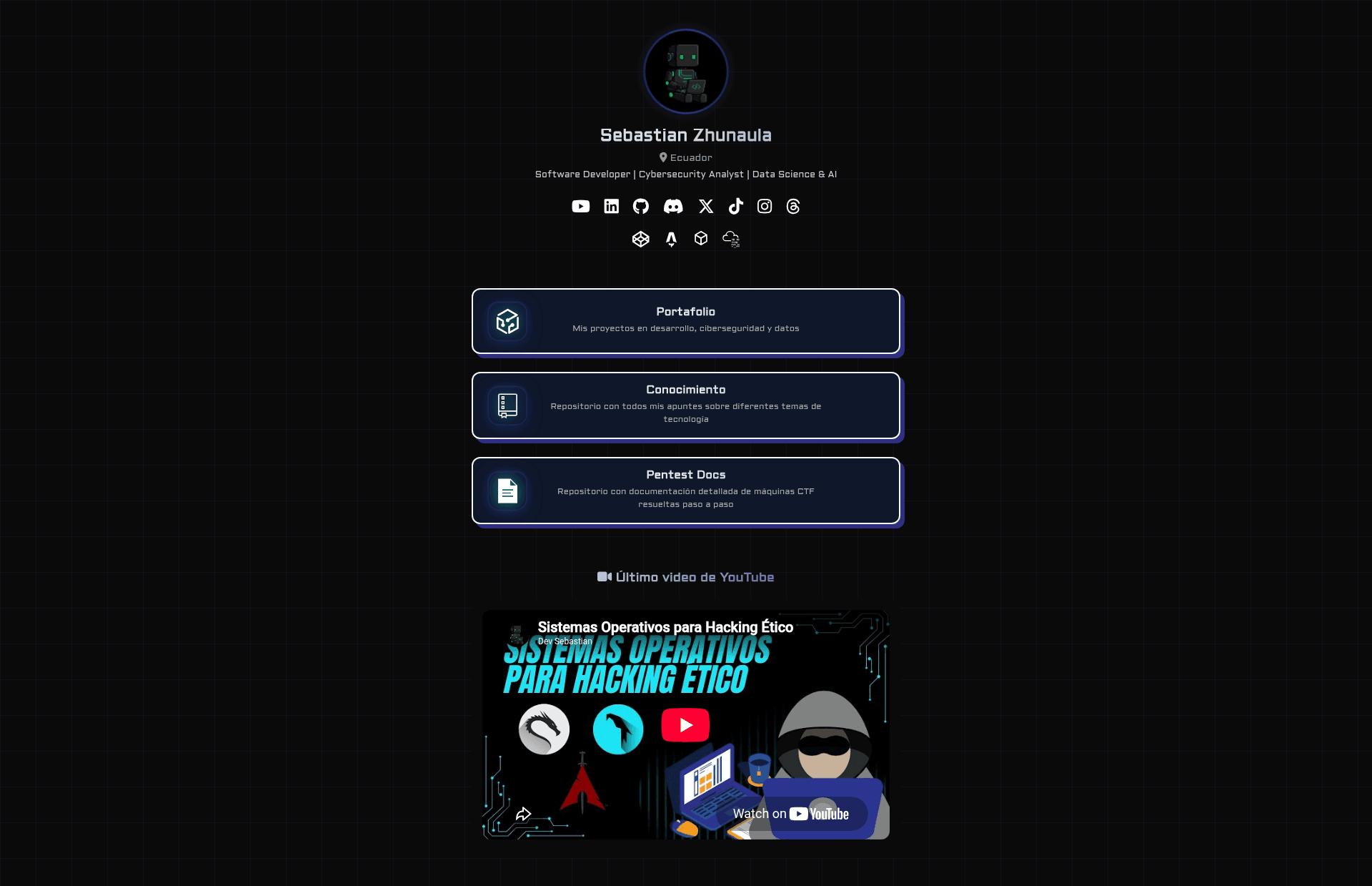 screenshot of DevLinks on template0.com