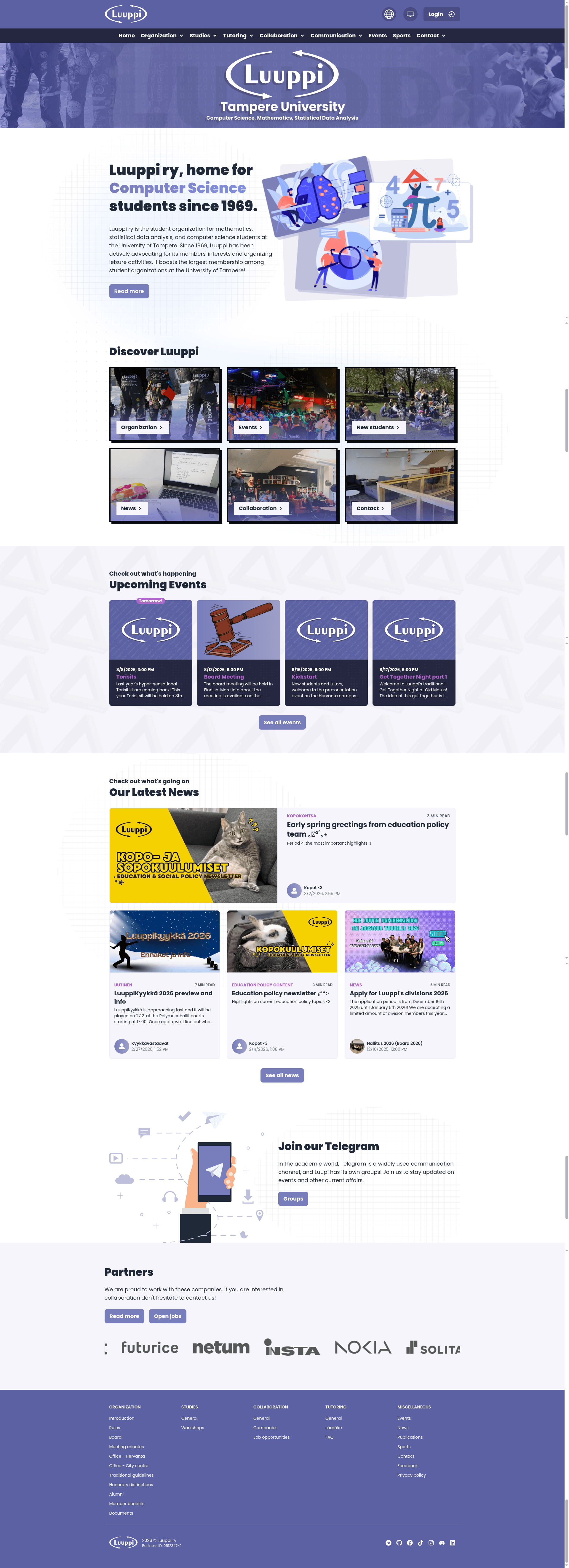 screenshot of Luuppi Next on template0.com