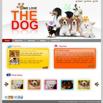Image for Dog Template on template0.com Image for Dog Template on template0.com