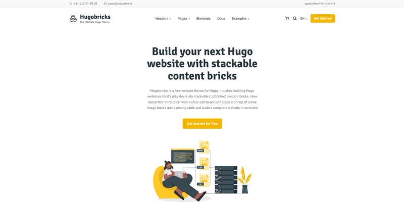 Image for Hugobricks(business hugo template) on template0.com Image for Hugobricks(business hugo template) on template0.com
