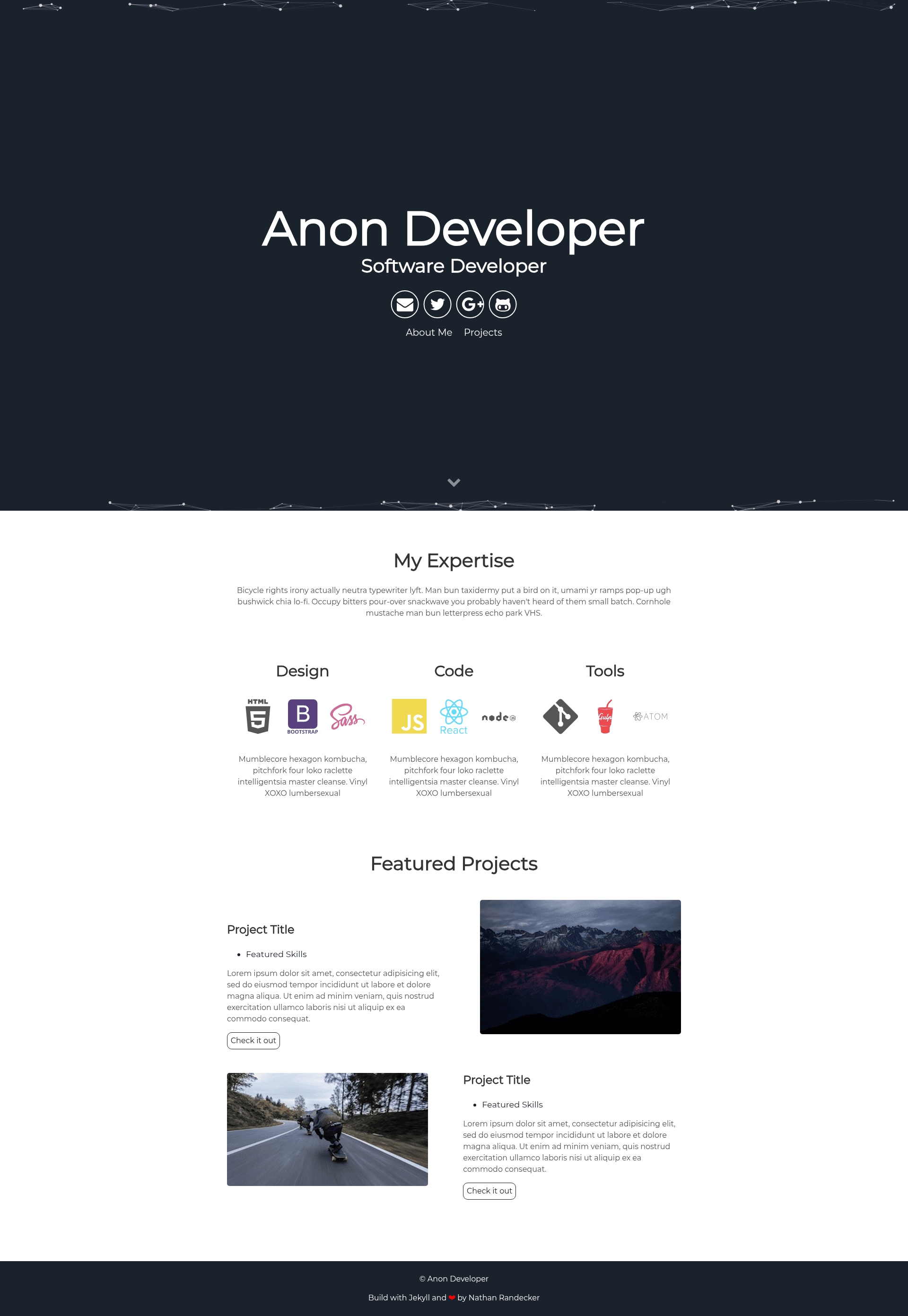 screenshot of Particle on template0.com