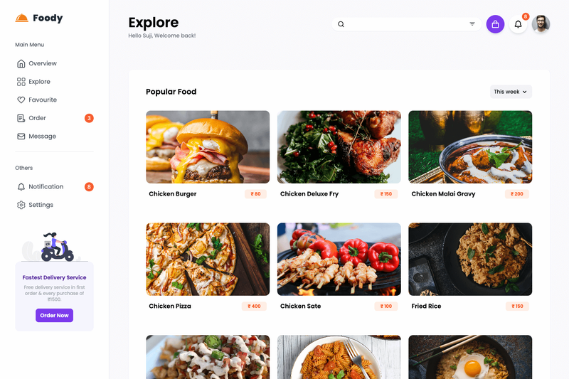 Image for Foody - Landing Page on template0.com Image for Foody - Landing Page on template0.com