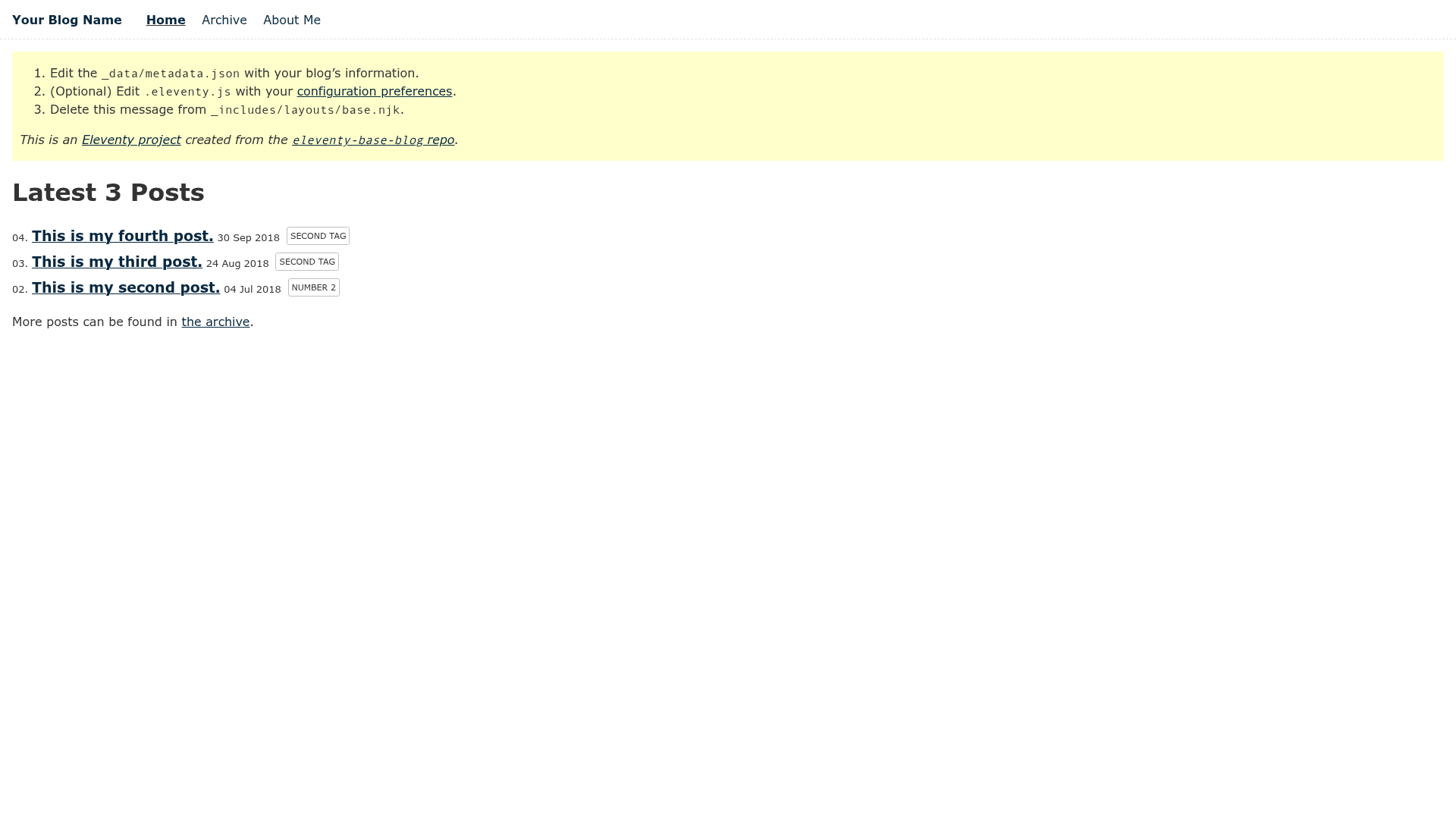 screenshot of Formspree Example Eleventy on template0.com