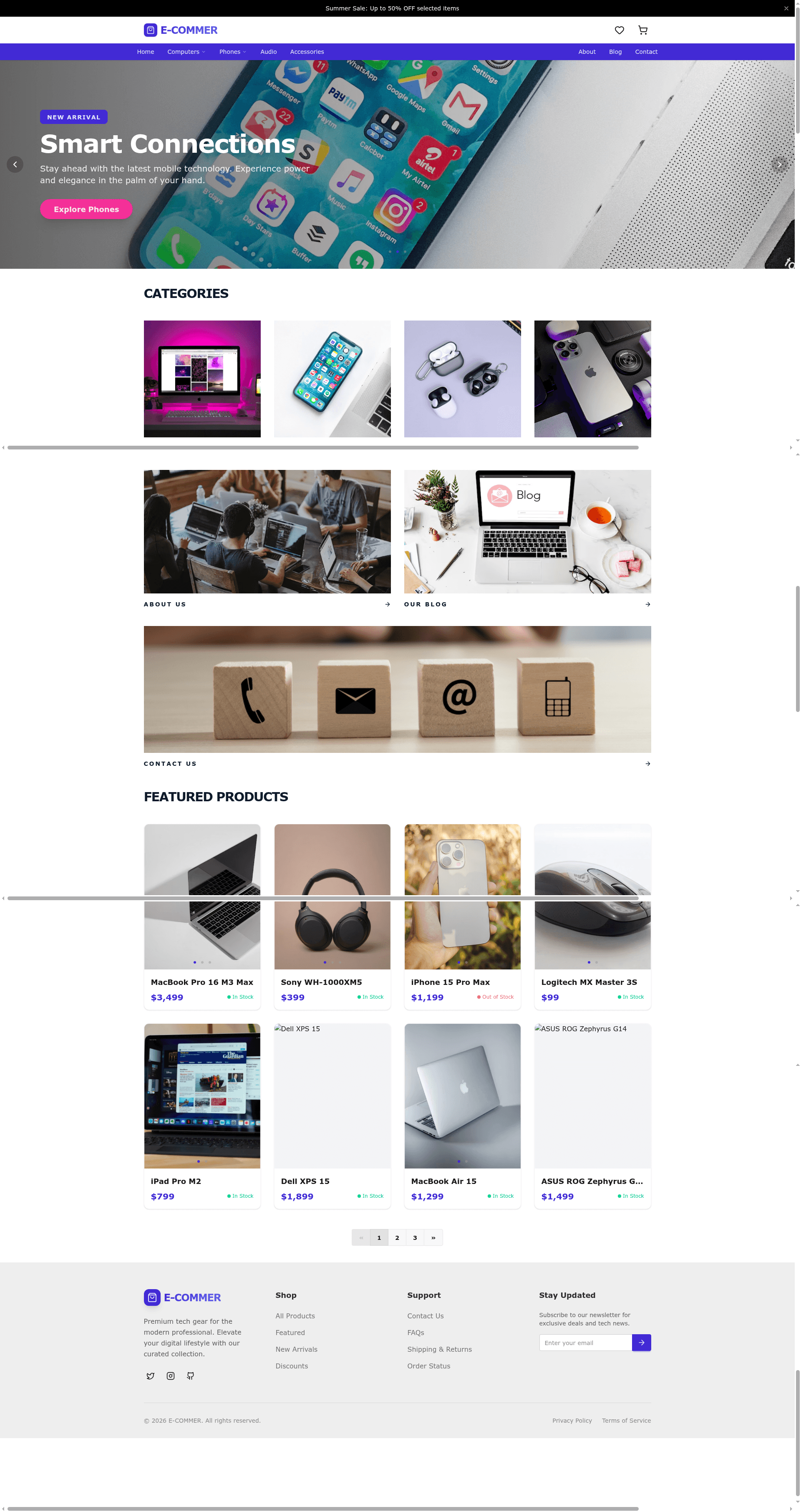 screenshot of E-commer-Astro on template0.com